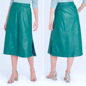 a new day Faux Leather Midi Skirt